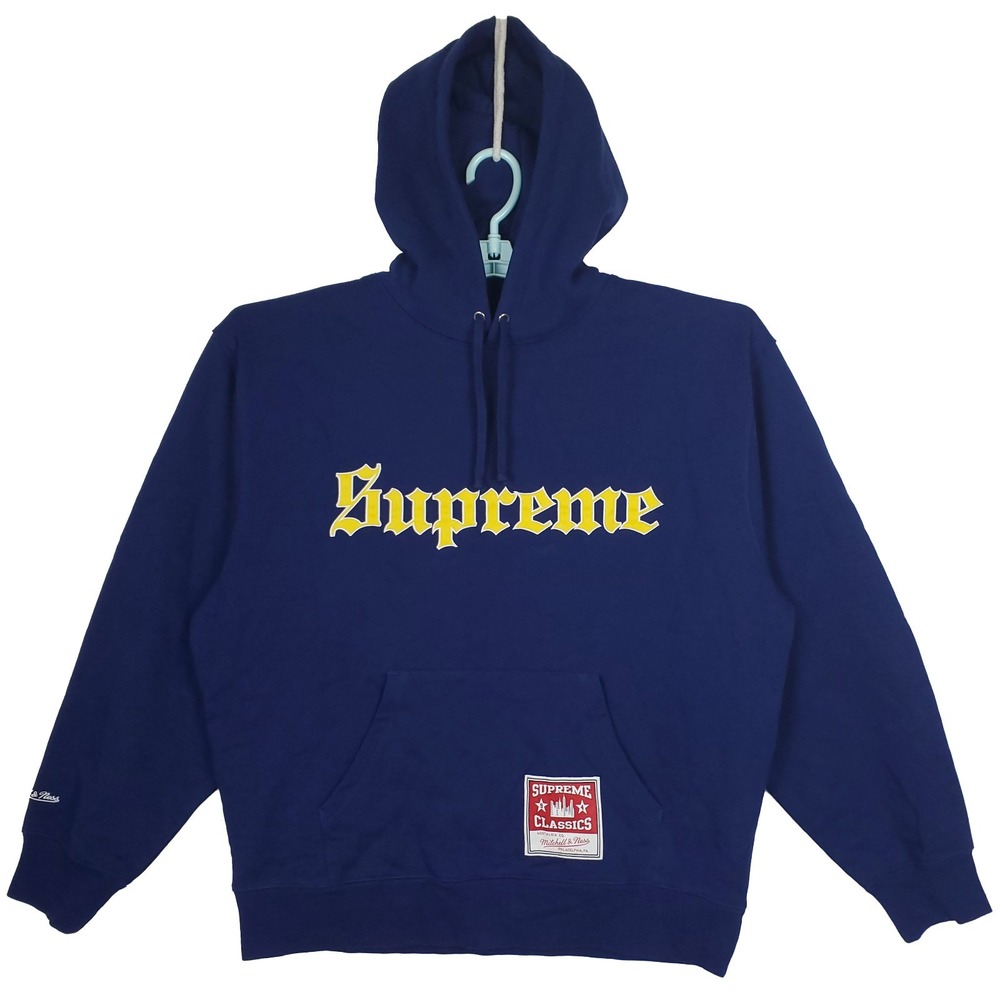 Supreme Notre Dame Fighting Irish‎ Mitchell & Ness NCAA Large Hoodie Navy New